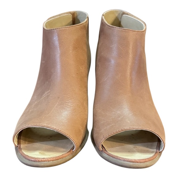 JOSEF SEIBEL Bonnie 09 Tan Leather Peep Toe Ankle Booties Women’s Size 10-10.5 - Picture 4 of 10